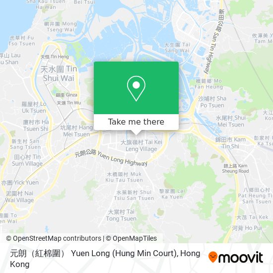 元朗（紅棉圍） Yuen Long (Hung Min Court) map