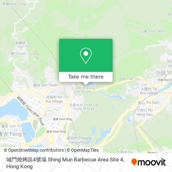 城門燒烤區4號場 Shing Mun Barbecue Area Site 4 map