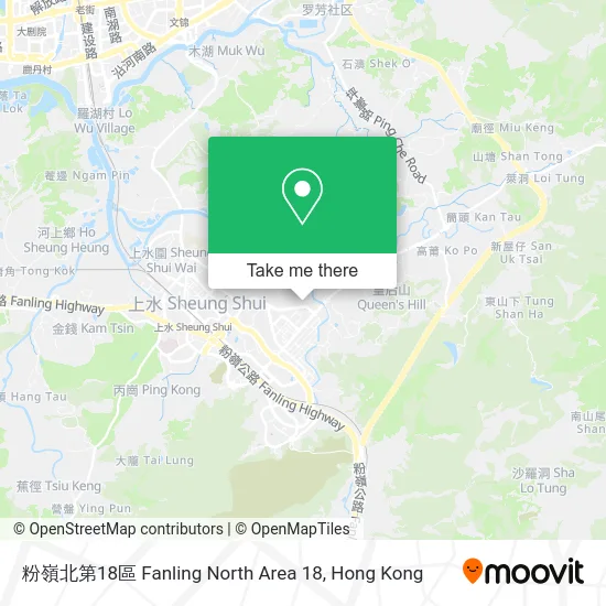 粉嶺北第18區 Fanling North Area 18 map