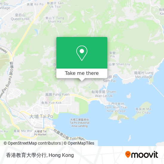 香港教育大學分行 map