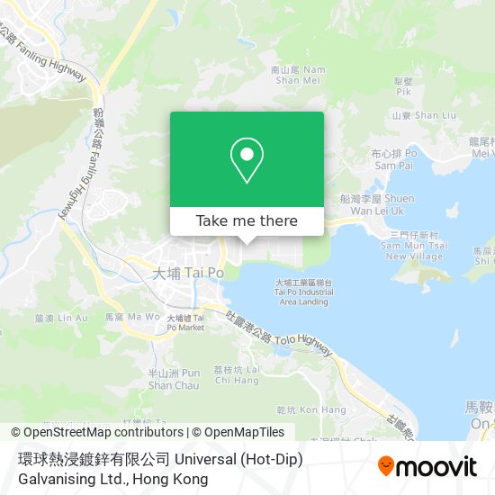 環球熱浸鍍鋅有限公司 Universal (Hot-Dip) Galvanising Ltd. map