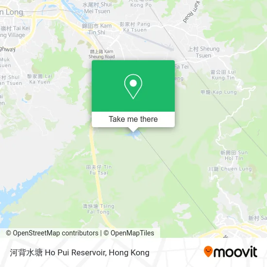 河背水塘 Ho Pui Reservoir map