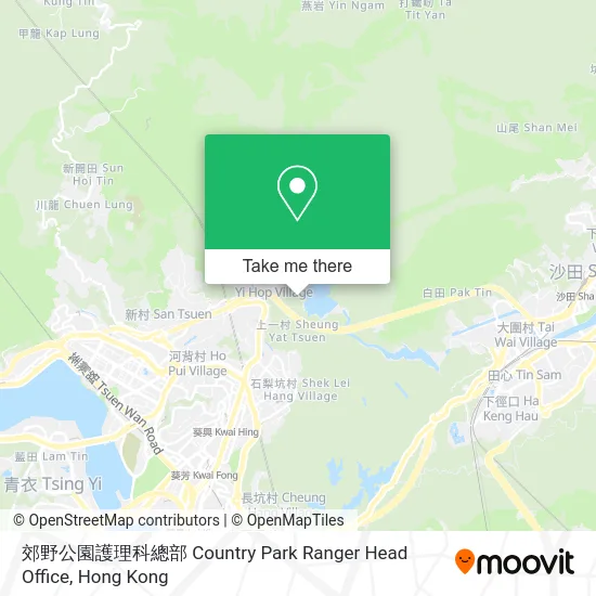 郊野公園護理科總部 Country Park Ranger Head Office map