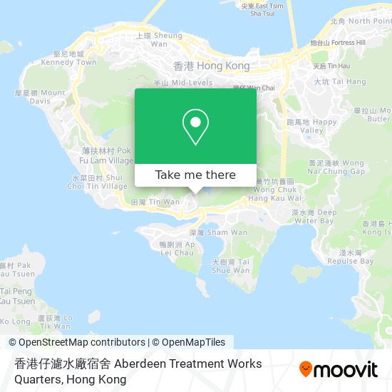 香港仔濾水廠宿舍  Aberdeen Treatment Works Quarters map