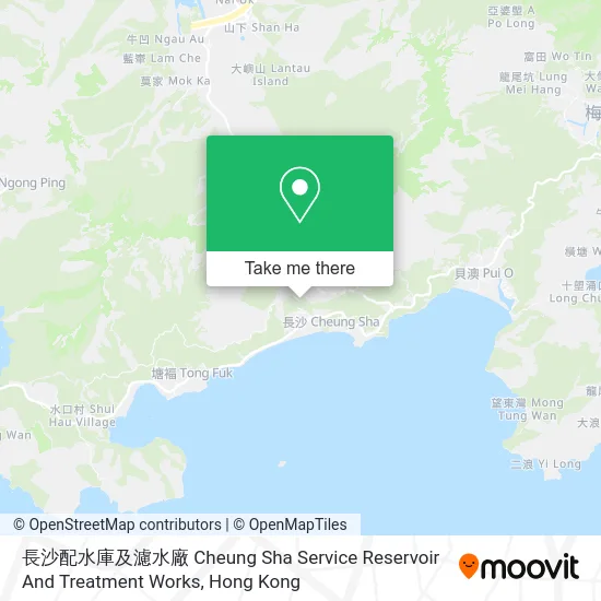 長沙配水庫及濾水廠 Cheung Sha Service Reservoir And Treatment Works map