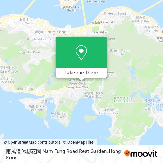 南風道休憩花園 Nam Fung Road Rest Garden map