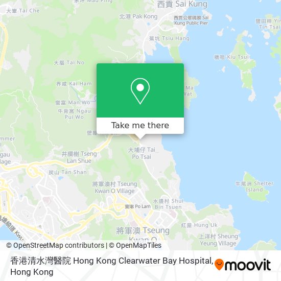 香港清水灣醫院 Hong Kong Clearwater Bay Hospital地圖