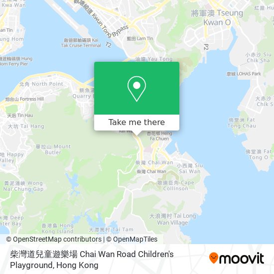 柴灣道兒童遊樂場 Chai Wan Road Children's Playground map