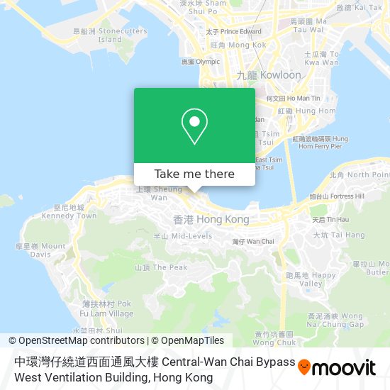 中環灣仔繞道西面通風大樓 Central-Wan Chai Bypass West Ventilation Building地圖