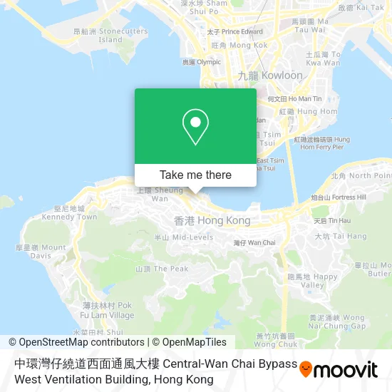 中環灣仔繞道西面通風大樓 Central-Wan Chai Bypass West Ventilation Building地圖