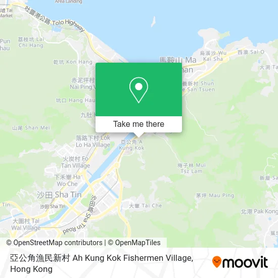 亞公角漁民新村 Ah Kung Kok Fishermen Village map