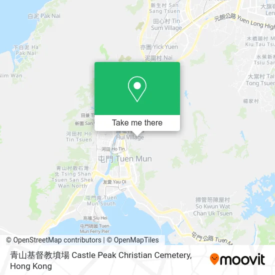青山基督教墳場 Castle Peak Christian Cemetery map