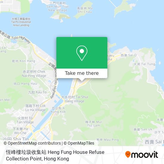 恆峰樓垃圾收集站 Heng Fung House Refuse Collection Point map