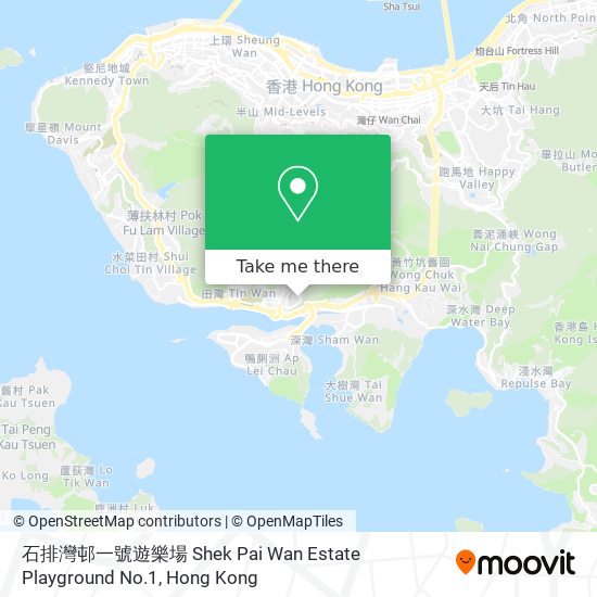 石排灣邨一號遊樂場 Shek Pai Wan Estate Playground No.1 map