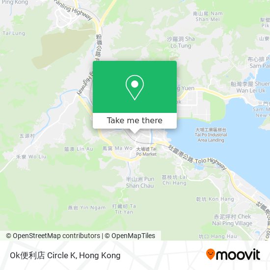 Ok便利店 Circle K map