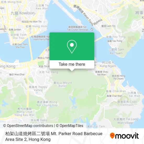 柏架山道燒烤區二號場 Mt. Parker Road Barbecue Area Site 2地圖