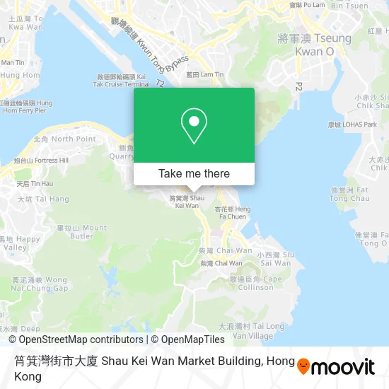 筲箕灣街市大廈 Shau Kei Wan Market Building地圖