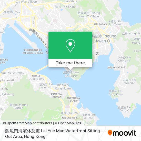 鯉魚門海濱休憩處 Lei Yue Mun Waterfront Sitting-Out Area map