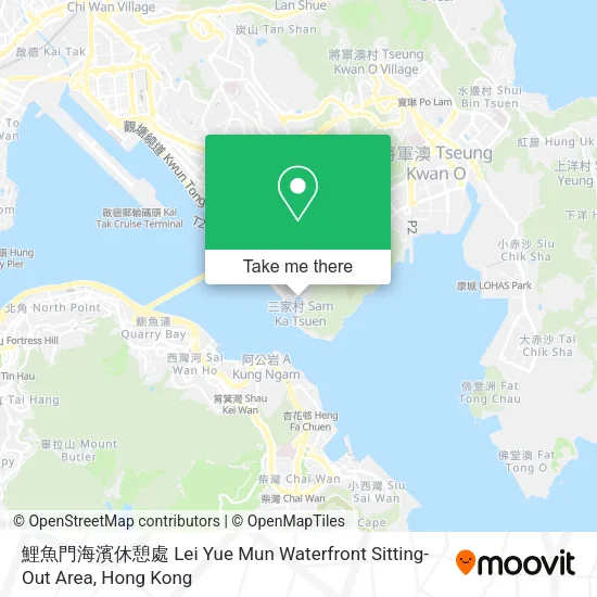 鯉魚門海濱休憩處 Lei Yue Mun Waterfront Sitting-Out Area地圖