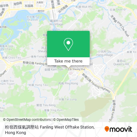 粉嶺西煤氣調壓站 Fanling West Offtake Station地圖