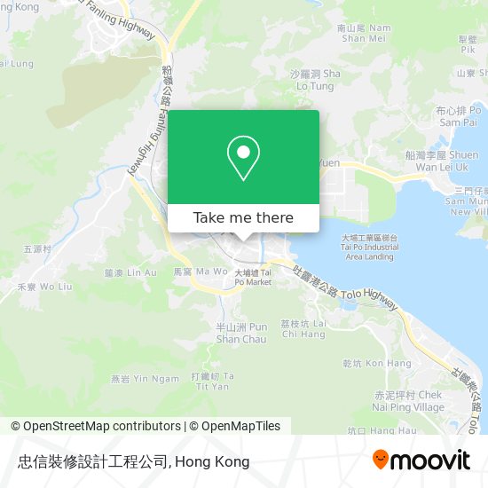 忠信裝修設計工程公司 map