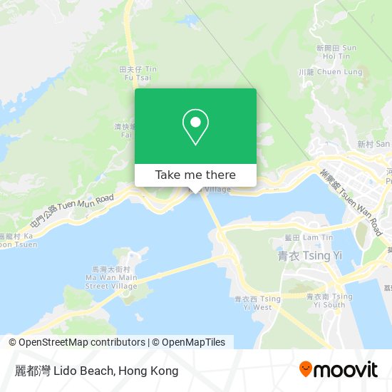 麗都灣 Lido Beach map