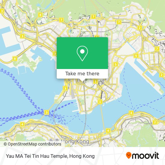 Yau MA Tei Tin Hau Temple map