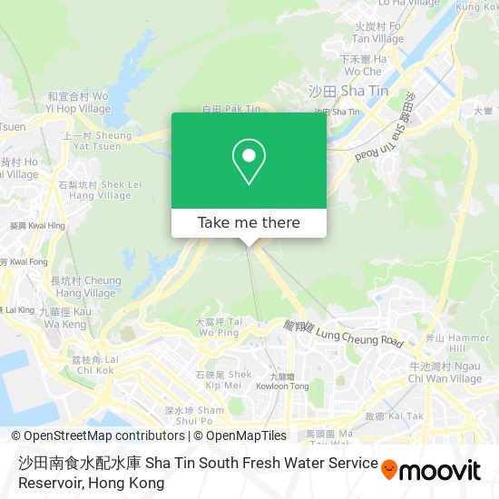 沙田南食水配水庫 Sha Tin South Fresh Water Service Reservoir map