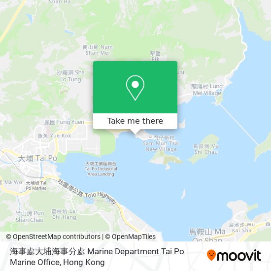 海事處大埔海事分處 Marine Department Tai Po Marine Office map