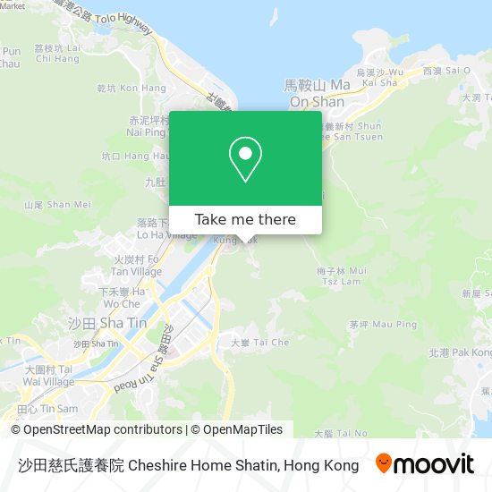 沙田慈氏護養院 Cheshire Home Shatin map