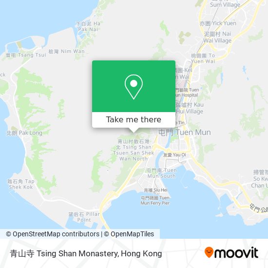 青山寺 Tsing Shan Monastery map