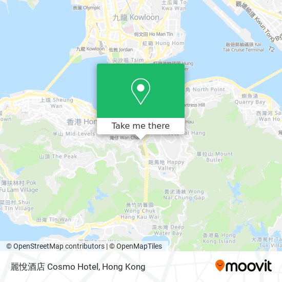 麗悅酒店 Cosmo Hotel map