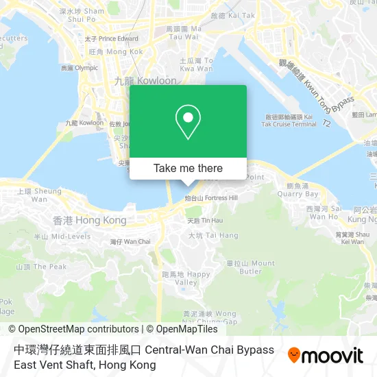中環灣仔繞道東面排風口 Central-Wan Chai Bypass East Vent Shaft地圖