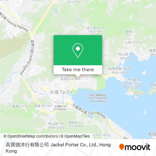 高寶德洋行有限公司 Jackel Porter Co., Ltd. map