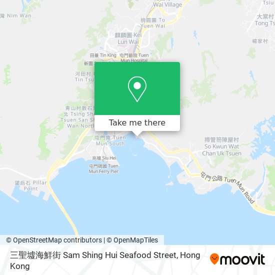 三聖墟海鮮街 Sam Shing Hui Seafood Street map