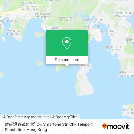 數碼通舂磡角電訊港 Smartone Stn Chk Teleport Substation map