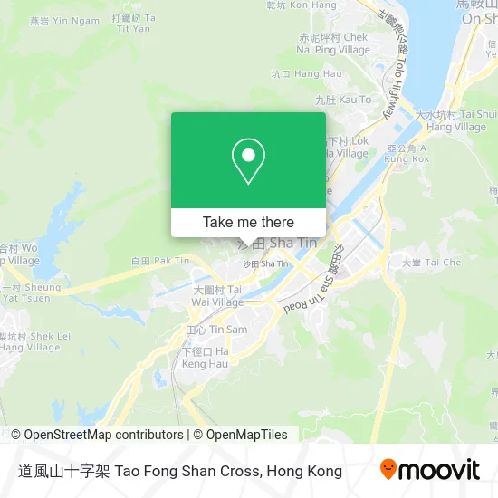 道風山十字架 Tao Fong Shan Cross map