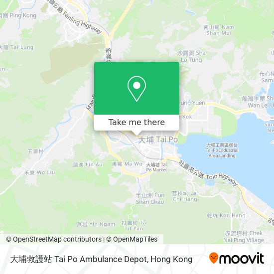 大埔救護站 Tai Po Ambulance Depot map