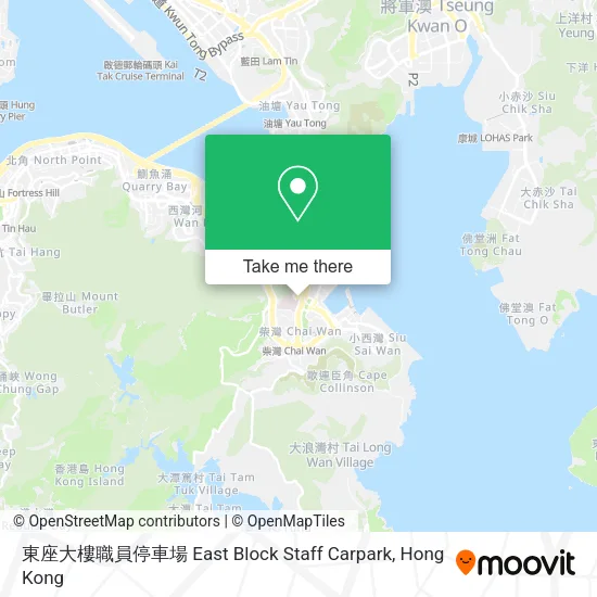 東座大樓職員停車場 East Block Staff Carpark map