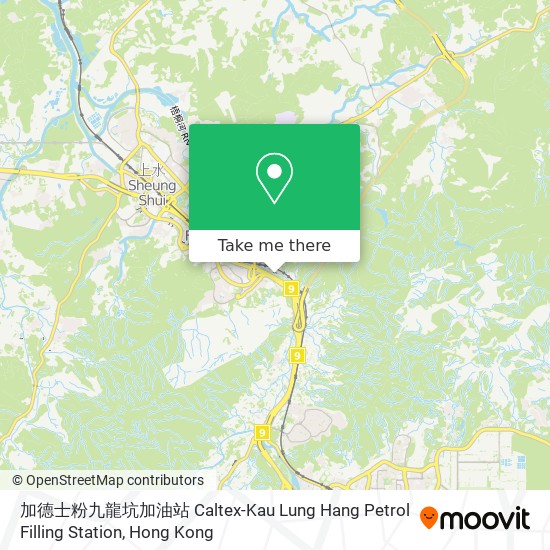 加德士粉九龍坑加油站 Caltex-Kau Lung Hang Petrol Filling Station map