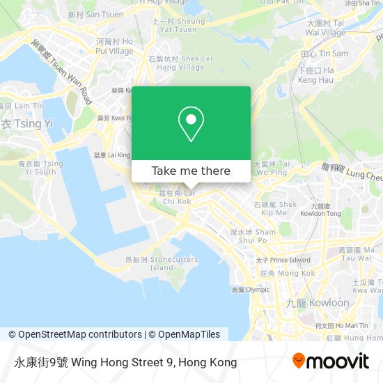 永康街9號 Wing Hong Street 9 map