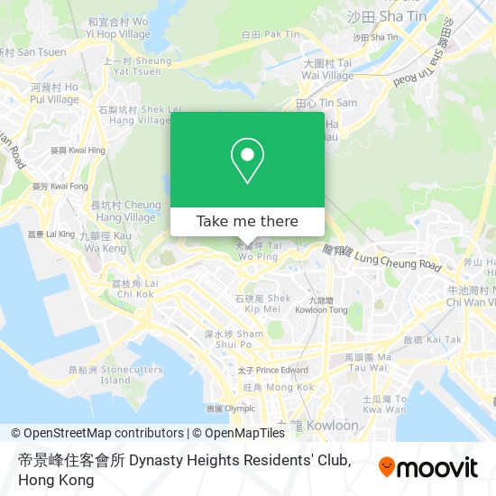 帝景峰住客會所 Dynasty Heights Residents' Club map