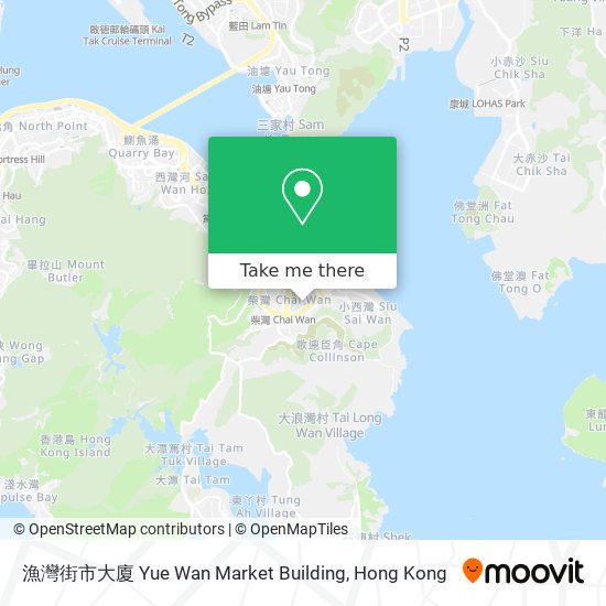 漁灣街市大廈 Yue Wan Market Building map