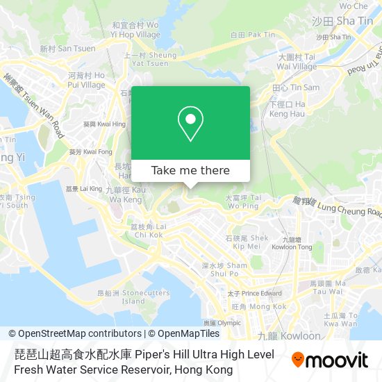 琵琶山超高食水配水庫 Piper's Hill Ultra High Level Fresh Water Service Reservoir map