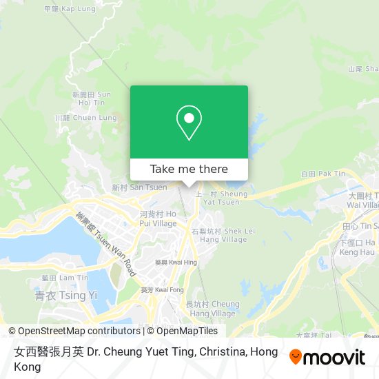 女西醫張月英 Dr. Cheung Yuet Ting, Christina map