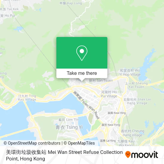 美環街垃圾收集站 Mei Wan Street Refuse Collection Point map
