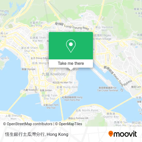 恆生銀行土瓜灣分行地圖