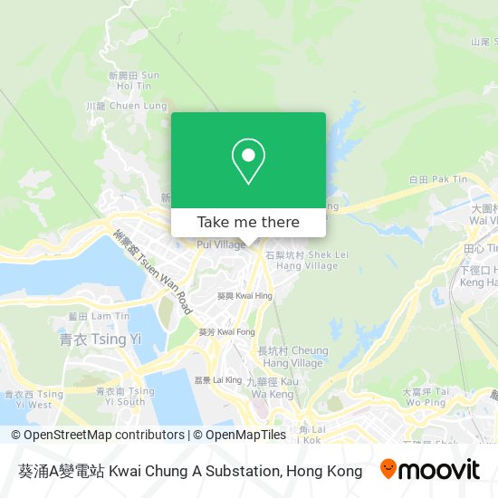 葵涌A變電站 Kwai Chung A Substation map