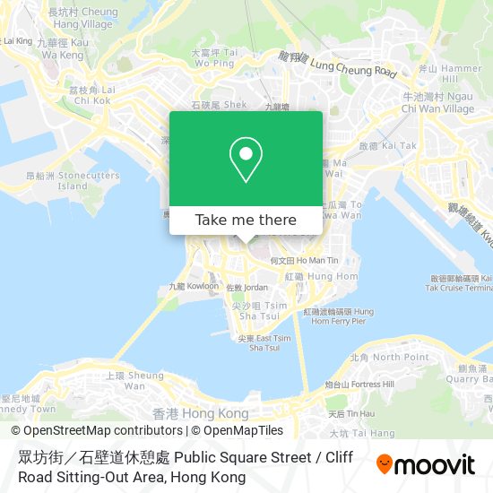 眾坊街／石壁道休憩處 Public Square Street / Cliff Road Sitting-Out Area地圖