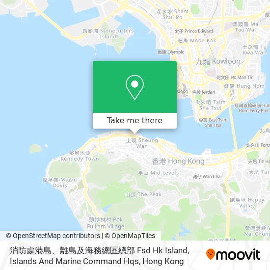 消防處港島、離島及海務總區總部 Fsd Hk Island, Islands And Marine Command Hqs地圖